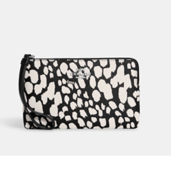 Coach Handbags - Authentic Coach
Large Corner Zip Wristlet With Spotted Animal Print NWT